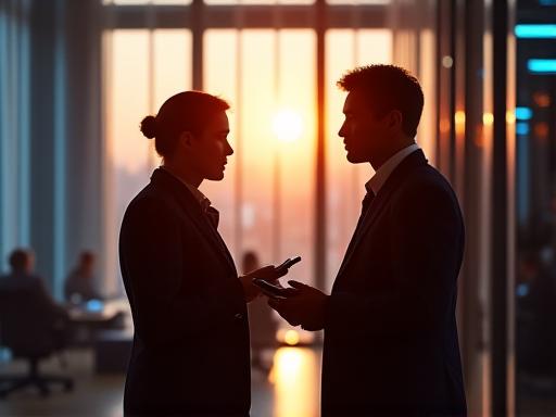 Consultant collaborating with business leader